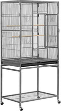 Topeakmart 53.7-inch Bird Cage with Stand Wrought Iron Construction Bird Cage for Parrots Cockatiels Conures Parakeets Budgies Finches Birdcage