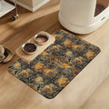 Grunge Boho Pet Feeding Mat for Floors–Christmas Stocking Absorbent Quick Dry Dog Cat Bowl Mat for Food and Water, Non Slip Waterproof Base, Mess-Free Feeding Accessories 12"x20"