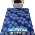 Drymate Cat Litter Box Mat, Litter Trapping Mat, Waterproof, Urine-Proof, Absorbent, Machine Washable, Soft on Paws, Contains Mess, Protects Floors, Kitten Supplies, Dark Blue, 29x36 XL
