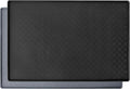 Silicone Dog Dish Mat for Food and Water - 23.6" *15.7" Waterproof Slip Pet Feeding Mat with Raised Edges to Prevent Messes on Floor (Black)