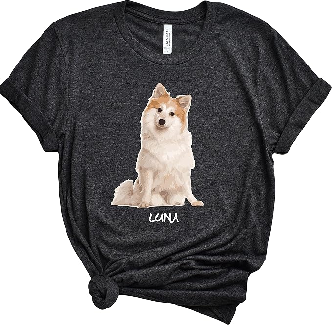 Custom Dog Photo Shirts, Add Your Pet's Photo and Pet's Name, Personalized Dog Dad Shirt, Pet Memorial Gifts, Memorial Sympathy for The Loss of Cute Paty T-Shirt, Custom Pet Shirt