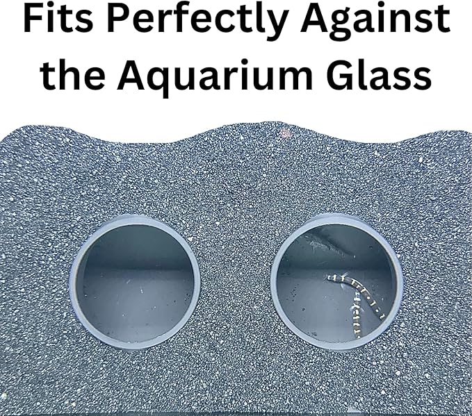 Aquarium Underground Tunnel Cave Natural Curve Two Hole | Viewing Fish & Shrimp Under Gravel Tunnel | Fish Tank Decor Decoration Hideout Perfect for Corydora Catfish, Kuhli Loach, Pleco