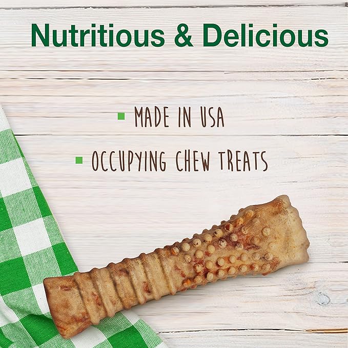 Nylabone Healthy Edibles Natural Dog Chews, Long Lasting Bones for Dogs, Turkey & Apple Dog Treats, X-Large (1 Count)