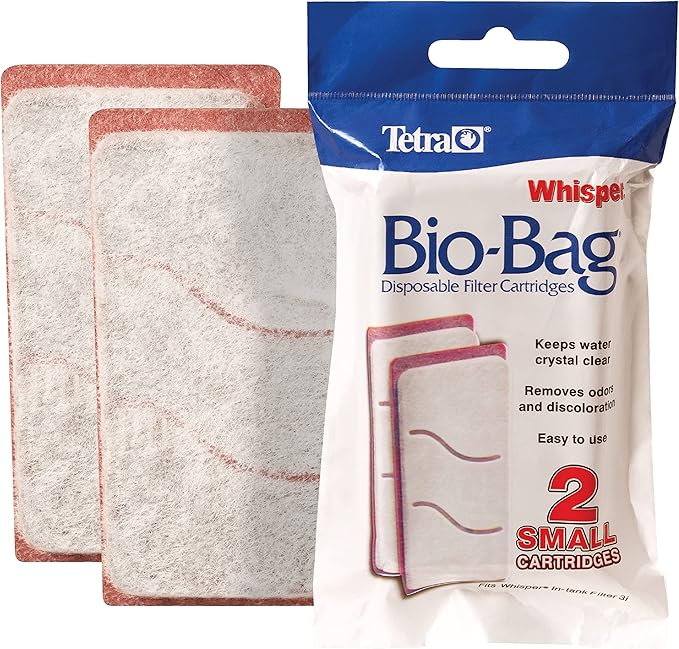 Tetra Filter Aquarium Cartidges, Removes Odors and Discoloration, Ready to Use, Small Whisper Filters, 2 Count