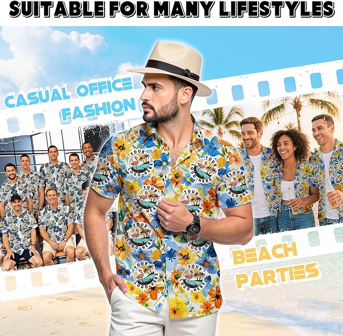 Custom Hawaiian Shirt with Face Photo Picture for Men Women Kids Youth Adult, Tropical Personalized Hawaiian Shirts Gift