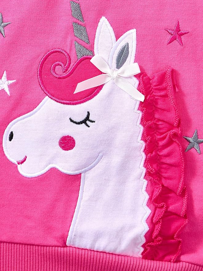 Toddler Baby Girls Cotton Sweater, Long Sleeve Crewneck Sweatshirt Pullover Kids Warm Clothing for Fall Winter