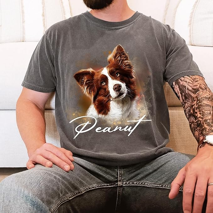 Mit & Mia Custom Your Own Bootleg Rap Shirts for Boyfriend Girlfriend Face Shirt with Photo Gift for Him Her Pet Lovers