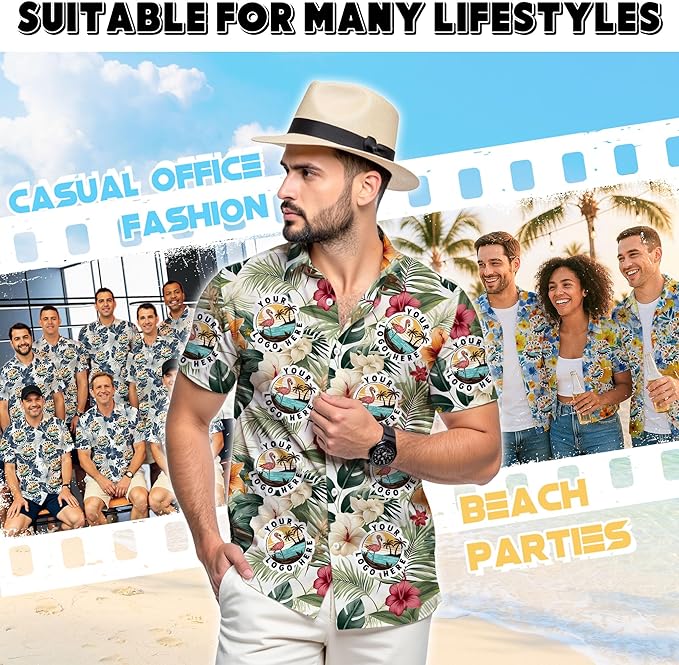 Custom Hawaiian Shirt with Face Photo Picture for Men Women Kids Youth Adult, Tropical Personalized Hawaiian Shirts Gift