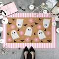 Tinideya 2 Pcs Door Mat Welcome Non Slip Coir Mats Floor Layering Doormats Seasonal for Front Porch Entryway Decor(Flower Ghost)
