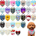 30 Pack Fathers Day Dog Bandanas Bulk for Small Dogs Kittens Breed 18 Inch Love Dad Dog Bandanas XS Puppy Doggy Best Dad Dogs Bandana Grooming S
