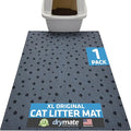 Drymate Cat Litter Box Mat, Litter Trapping Mat, Waterproof, Urine-Proof, Absorbent, Machine Washable, Soft on Paws, Contains Mess, Protects Floors, Kitten Supplies, Dark Grey, 28x36 XL
