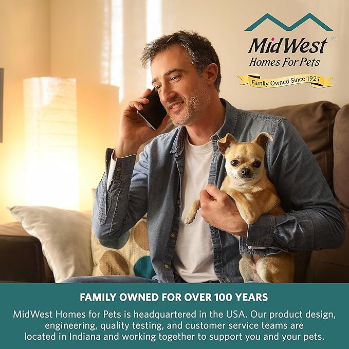 MidWest Homes for Pets QuietTime Dog Bed – Gray Faux Fur Bolster, Ultra-Soft and Machine Washable, Fits 48-Inch Crates and Carriers, for Extra-Large Breed Dogs