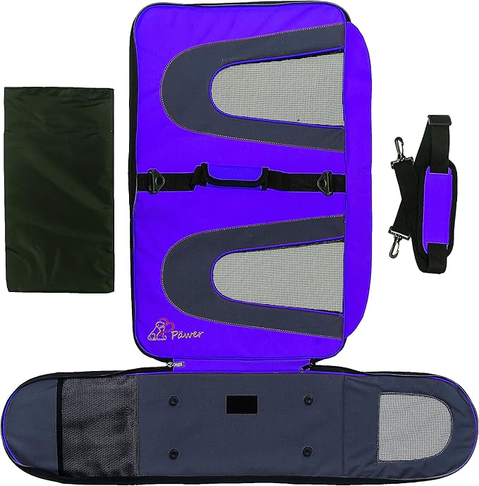 Pawer 18” x 11”x 11” Soft-Sided Foldable Airline Approved Pet Carrier for Cat, Puppy and Small Dog, Washable 600D Oxford Fabric, with Handle and Strap for Carry, Multiple Colors Available