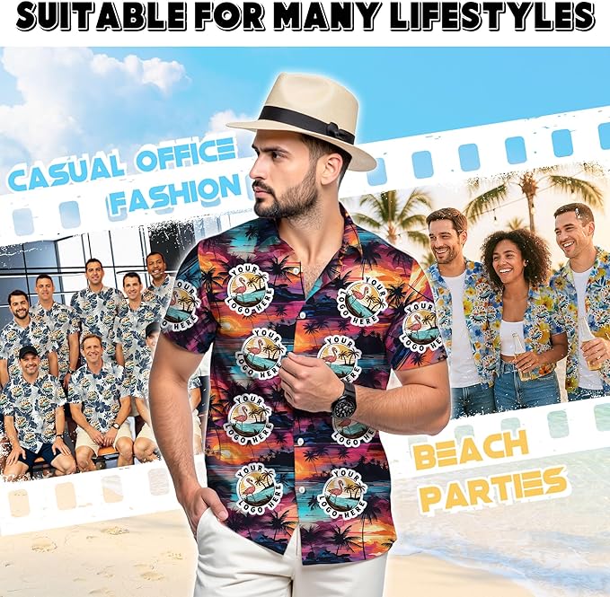 Custom Hawaiian Shirt with Face Photo Picture for Men Women Kids Youth Adult, Tropical Personalized Hawaiian Shirts Gift