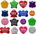 Providence Engraving Pet ID Tags - Small or Large Personalized Anodized Aluminum Pet Tags in Bone, Round, Star, Heart, Hydrant, Paw and Cat Face Shapes and 9 Colors for Dog and Cat