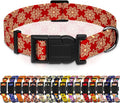 Dog Collar, Classical Indian Spirit Boys Girls Puppy Collar for Small Medium Large Dogs, Adjustable Soft Indian Pet Collar with Safety Buckle for Male Females(Red,XL)