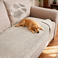 H.VERSAILTEX Non Slip Pet Couch Cover Chenille Dog Bed Protector Thick Soft Sofa Slipcover Pet Friendly Washable Couch Cushion Covers for Pets (30" x 53", Oatmeal)