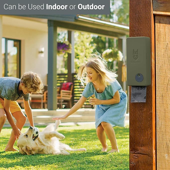 SVD.PET Dog Poop Bag Dispenser, Outdoor or Indoor Pet Waste Bag Dispenser Station, Wall Mount or Hanging with Strap. Easy to Refill Magnetic Cover (Army Green, Dispenser only)