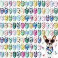 Chunful 100 Pieces Dog Bandanas Bulk Summer Pet Bandanas Pack Triangle Scarf Bib Kerchief Set for Small Large Dog Costume Accessories Decoration(31.5 x 21.7 x 21.7,Fruit)