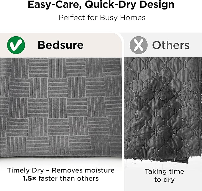 Bedsure Waterproof Couch Cover for Dogs Washable - Waterproof Blanket for Large Dogs Couch Sofa Bed Cozy, Lightweight Furniture Protector for Pet Cat Quick Drying, Ash Grey, 52x82IN