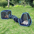 Outdoor Cat Enclosures, Cat Tunnels Tents Cubes for Indoor Cats with Play Ball, Collapsible Outside Playpen Tunnel for Kitty, Rabbit, Puppy and Small Animals