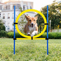 Pet Prime Dog Agility Training Equipment for Dog Obstacle Course Backyard Height Adjustable Jumper Ring Portable Dogs Park Exercise Tool