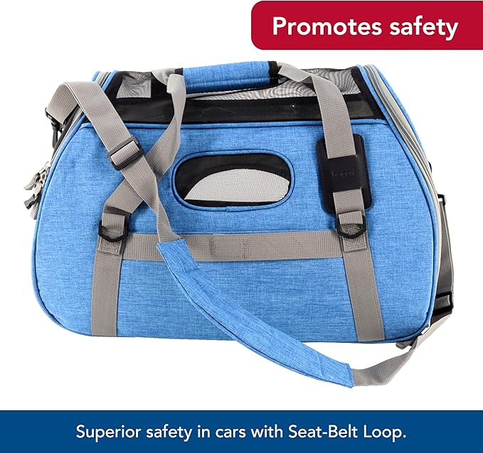 Coastal Pet - Bergan - Comfort Carrier - Heather Bermuda (19 x 10 x 13 Inches)