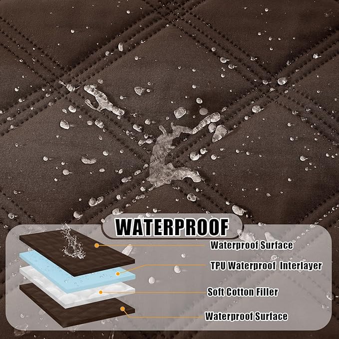 Smiry Waterproof Dog Bed Cover Blanket 40x80, Soft Reversible Pet Blanket, Washable Leakproof Cats Dogs Couch Cover for Sofa, Couch, Furniture, Chocolate/Chocolate