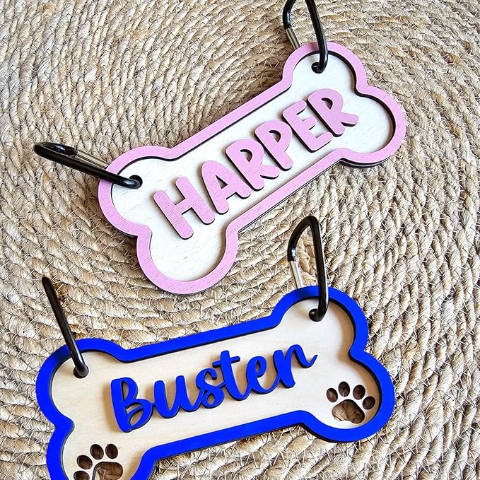 Personalized Dog Crate Sign Custom Dog Kennel Accessories Name Plate Doghouse Sign Decor Gift for Dog Lover