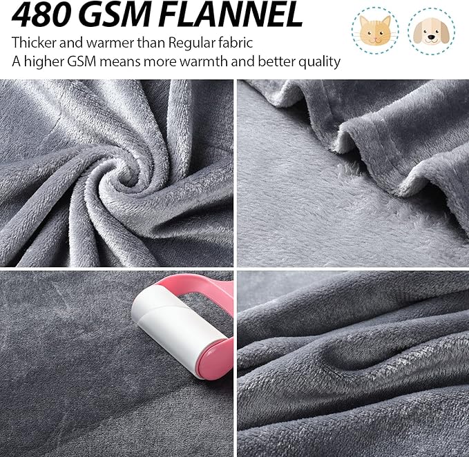 8 Pieces Pet Blanket Soft Fleece Warm Sleep Mat for Dogs Cats Reversible Washable Blanket Fluffy Cute pet Supplies for Small Medium Large Puppy Kitten, 19.7X 27.6 Inches, 8 Colors