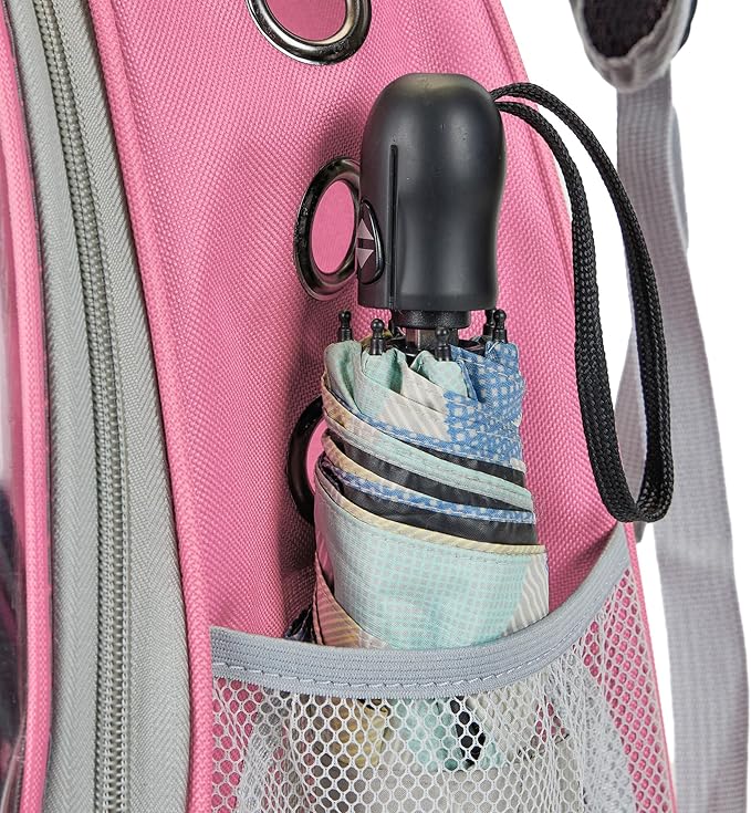 Cat Bubble Backpack Carrier for Small Medium Dogs Cats Carrying Bag, Airline Approved Pet Travel Carrying Bag Dog Hiking Walking Outdoor Backpack (Pink)