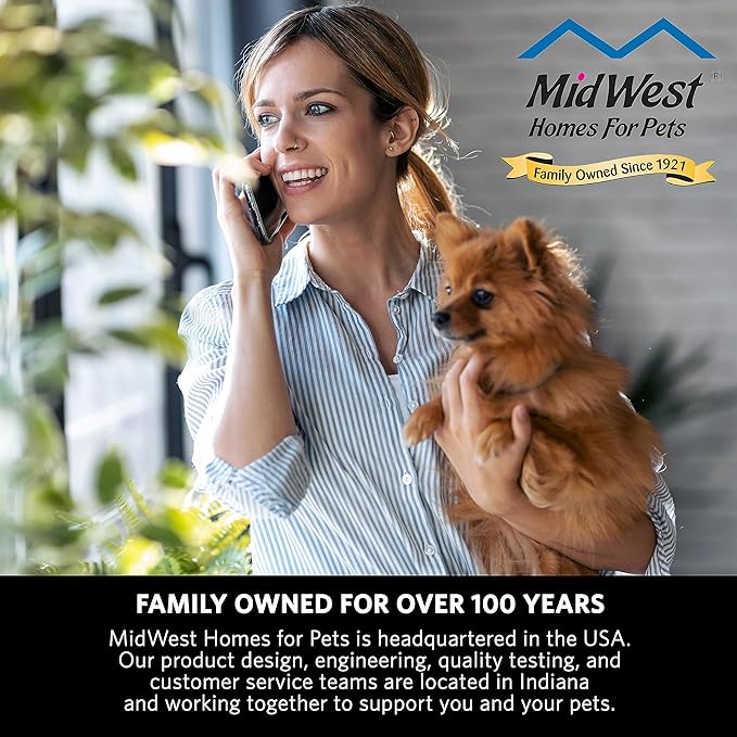 MidWest Homes for Pets Folding Metal Puppy / Dog Exercise Pen, Indoor/Outdoor Playpen with No Door, Provides 16 Sq Feet of Play Space, 18-Inches Tall, Black E-Coated