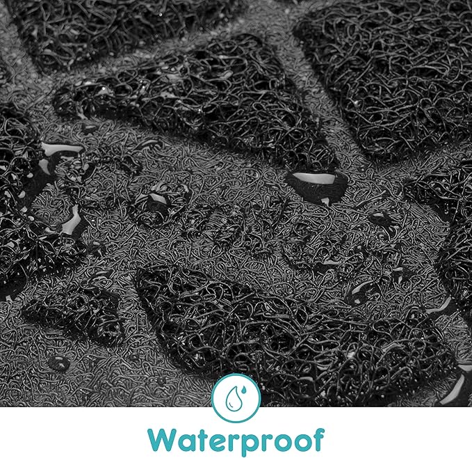 Cat Litter Mat Litter Trapping Mat, 24" x 17" Premium Durable PVC Grid Mesh with Scatter Control, Non-slip, Less Waste Cat Litter Box Mat, Soft on Kitty’s Paws, Urine Waterproof