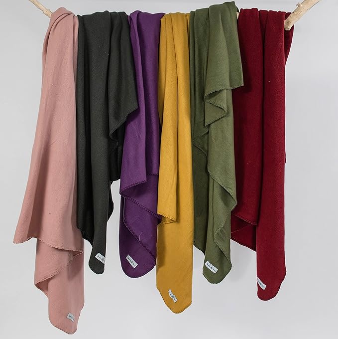 Fleece Throw Blanket Set Bulk for Travel Kids Outdoor Wedding Pet (Assorted #5, Pack of 6 50x60 Inches)