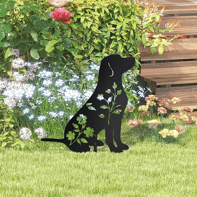Labrador Retriever Garden Stake - Durable Outdoor Dog Statue for Lawn Décor