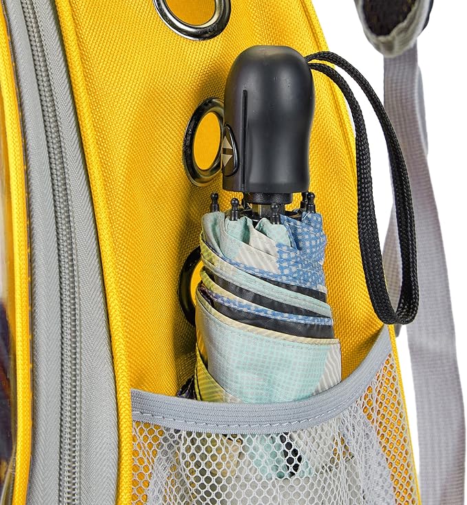 Cat Bubble Backpack Carrier for Small Medium Dogs Cats Carrying Bag, Airline Approved Pet Travel Carrying Bag Dog Hiking Walking Outdoor Backpack (Yellow)