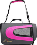 Pawer 18” x 11”x 11” Soft-Sided Foldable Airline Approved Pet Carrier for Cat, Puppy and Small Dog, Washable 600D Oxford Fabric, with Handle and Strap for Carry, Multiple Colors Available