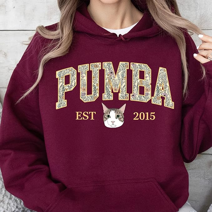 Custom Pet Sweatshirts with Photo and Name, Personalized Dog Sweatshirt, Gifts for Dog Mom, Dad