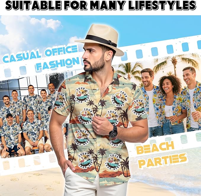 Custom Hawaiian Shirt with Face Photo Picture for Men Women Kids Youth Adult, Tropical Personalized Hawaiian Shirts Gift