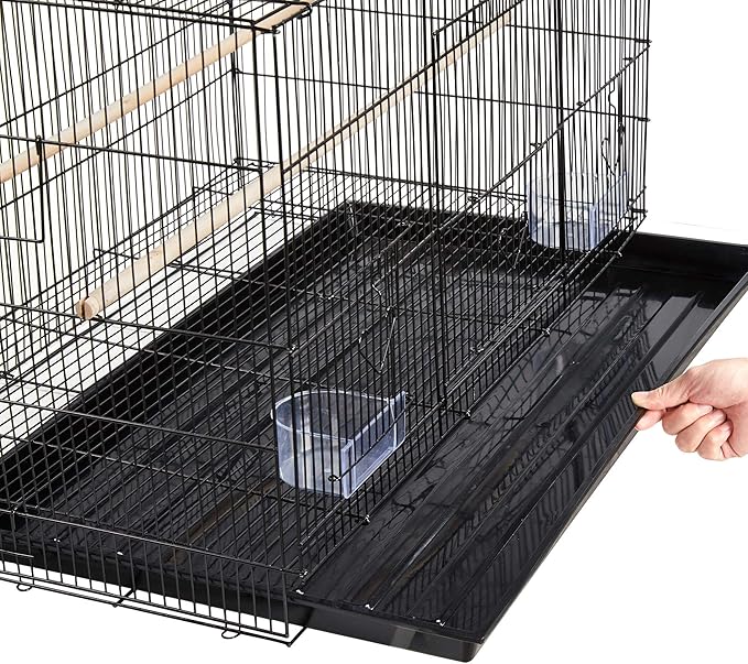 Yaheetech 30‘’ Flight Bird Cage Stackable Design for Small and Medium Birds with Slide Out Tray and Bottom Grate Budgies Cockatiels Lovebirds Canaries Parakeet Cage