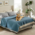 Bedsure 100% Waterproof Couch Cover for Dogs Washable - Non Slip Waterproof Dog Blanket for Bed, Lightweight Furniture Protector Durable for Pet Cat Puppy with Non-Slip Bottom, Blue, 82x120IN