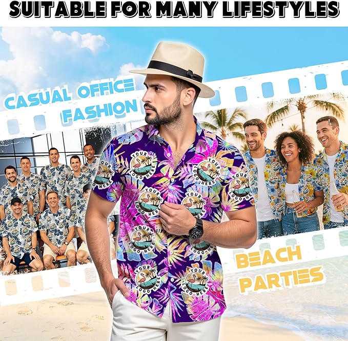 Custom Hawaiian Shirt with Face Photo Picture for Men Women Kids Youth Adult, Tropical Personalized Hawaiian Shirts Gift