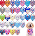 30 Pcs Patriotic Small Dog Bandanas Bulk 25 Inch Independence Day Dogs Bandana for Medium Dogs Breed 4th of July Dog Bandanas Large Cats Grooming M
