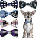 PET SHOW Pet Small Dogs Collar Embellishment Attachment Bow Ties Puppies Cats Collar Charms Accessories Slides Bowties for Birthday Wedding Parties Assorted A Style Pack of 5