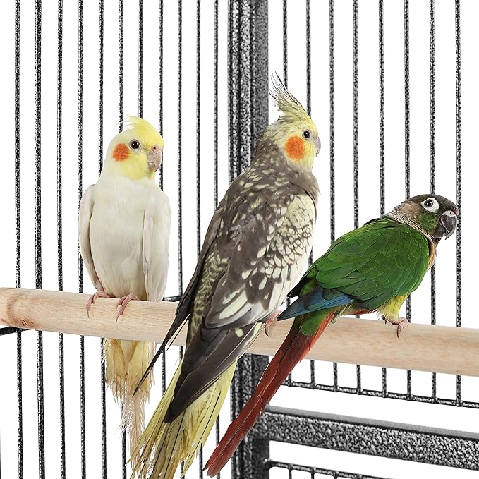 Topeakmart 53.7-inch Bird Cage with Stand Wrought Iron Construction Bird Cage for Parrots Cockatiels Conures Parakeets Budgies Finches Birdcage