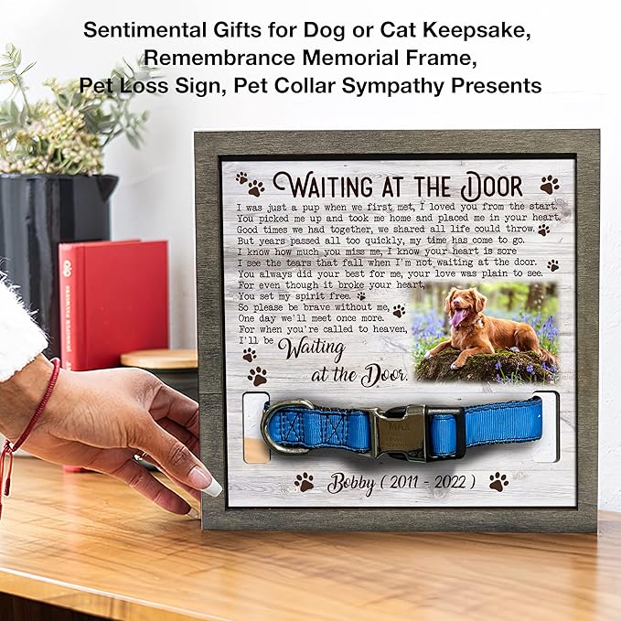 Customized Pet Memorial Picture Frame Dog Picture Loss Gift for Cat Lovers Natural Wood New Puppy Memorial Best Dog Ever Gifts In Memory of Cat Memorial Pet Loss Sign Home Decor