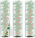 3 Pack Garden Bird Netting Plant Cover for Round Tomato Cage, 61"x13" Insect Bird Barrier Tomato Cage Net with Zipper & Drawstring, Tomato Trellis Netting Protection Cover for Protecting Plants