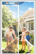 Magnetic Screen Door, Heavy Duty Door Screen Magnetic Closure Keep Bugs Out,Pet & Kid Friendly，Hands Free Door Screen Fit Door Size 32 x 80 Inches White