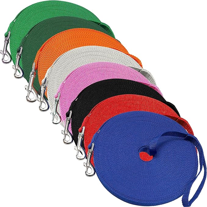 Long Dog Puppy Obedience Recall Training Agility Lead, Leash - BLUE, 15' Foot - by, Downtown Pet Supply