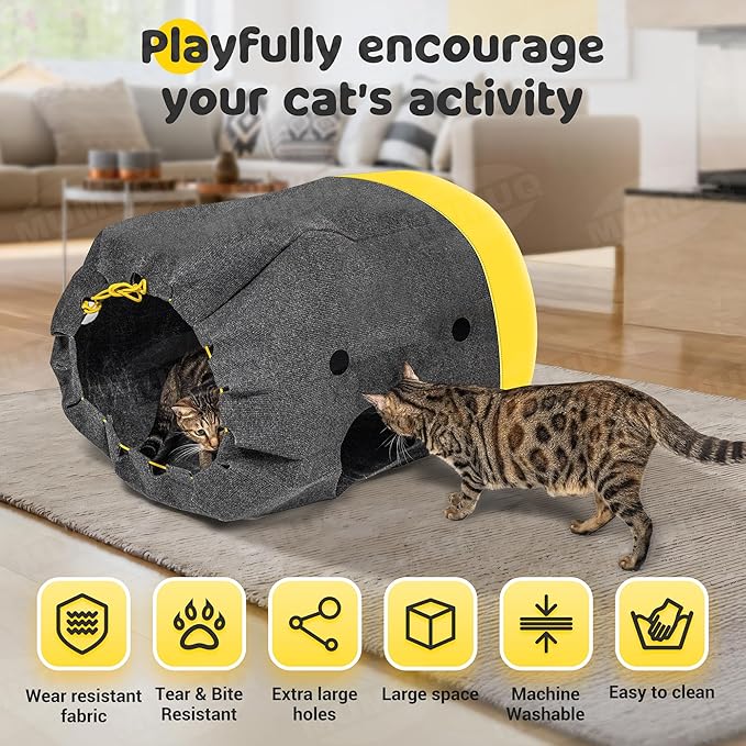 Cat Play Bag Collapsible Cat Activity Center Mat Play Rug Cats Activity Adventure Carpet Cats Tunnel Bags Drill Sleeping Bag Crinkle Bags for Indoor